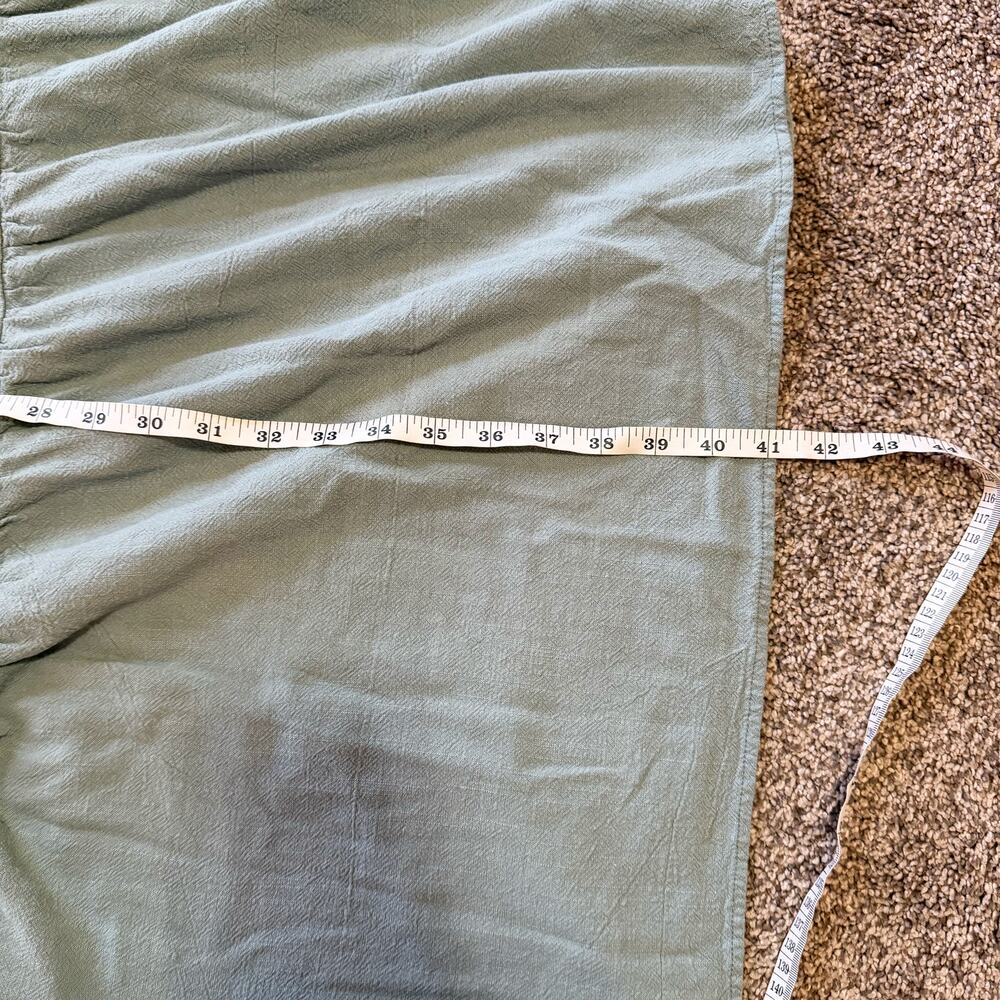 Worth Collective Avery Tiered Linen-Blend Midi Dress in Sage Large - Picture 7 of 7